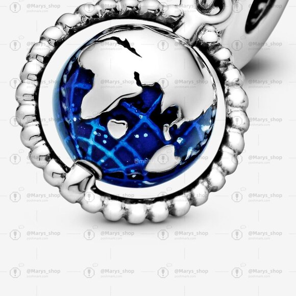 Pandora Spinning Globe Dangle Charm - Picture 2 of 6